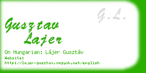 gusztav lajer business card