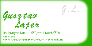 gusztav lajer business card